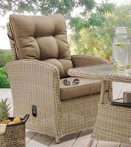 Destiny Gartensessel Merano 67x74x99cm, Rückenlehne verstellbar, Pearl Shell