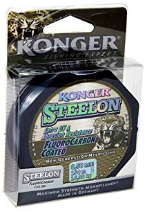 Konger Angelschnur STEELON FLUOROCARBON Spule 150m Monofile (0,50mm / 16,90kg)