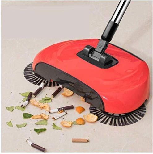 VATTU 360 Degree Plastic Swivel Cordless Sweep Drag All-in-1 Sweeper Mop Auto Spin Hand Push Sweeping Broom Floor Dust Cleaning Sweeper