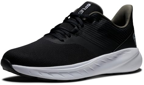 FootJoy Flex, Zapatos de Golf Hombre, Black/Black/Red, 39 EU