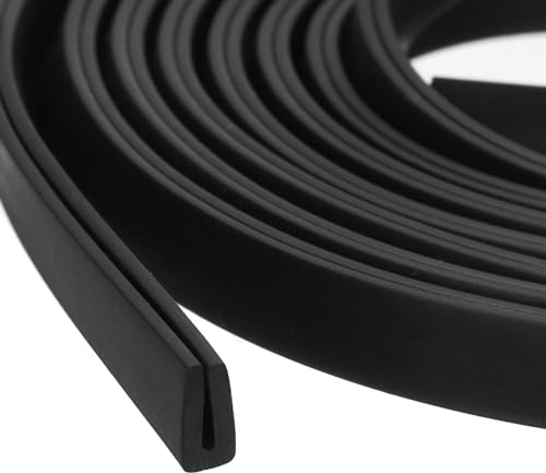 sourcing map Joint de protection en caoutchouc de type plat pour bord de 0,5 à 1 mm de long, noir