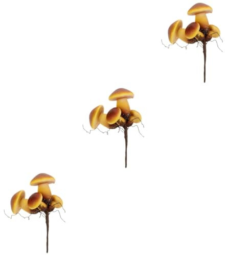 POPETPOP Lot De 3 Mini Champignons Décoratifs Créatifs Et Uniques Piquets De Jardin Réalistes pour Décoration Intérieure Aménagement Paysager Extérieur Et Pelouse