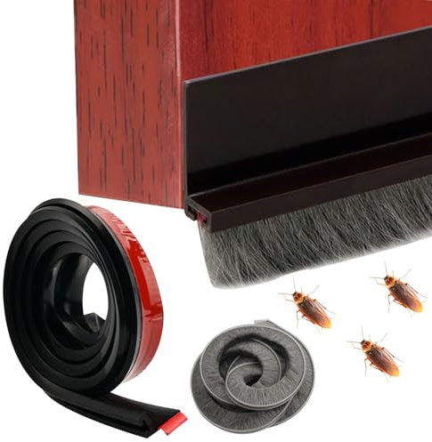 Para Spifferi Sottoporta, Paraspifferi Porta, Sottoporta Paraspifferi Porta Blindata, Sottoporta Anti Insetti, Paraspifferi Sottoporta Adesivo, per Freddo, Antipolvere e Anti Bug