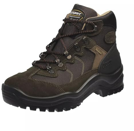 Grisport scarponcini unisex trekking e città scarpe rinforzate impermeabili Gritex - antiscivolo 4S modello 2024/25 (oliva scuro scamosciato