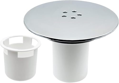 Bonde de Douche, Couvercle de vidange de Douche, Capot Bonde Universelle, Prise de Douche Chromé, Remplacement de Couvercle de Prise de Drain de Douche, Fermeture Anti-odeurs, Débit Rapide