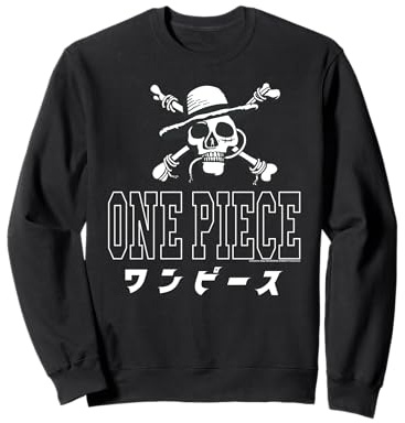 Una pieza Kanji & Sombrero de Paja Piratas Logo Anime Sudadera