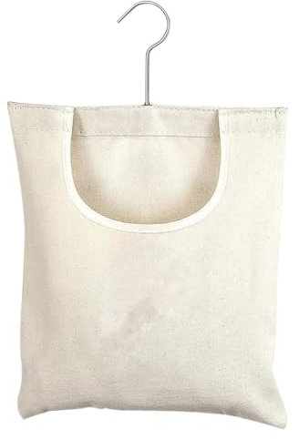 Borsa per mollette da bucato, porta mollette da bucato, portatile, lavabile, con ganci per appenderla, organizer per mollette da bucato con apertura extra large per riporre vestiti