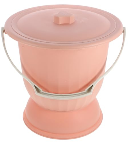 TOGEVAL Orinatoio di Plastica Portatile da 6,5l per Anziani e Disabili, Compatto e Facile da Lavare, Coperchio Antiodore per Uso Domestico e Viaggi