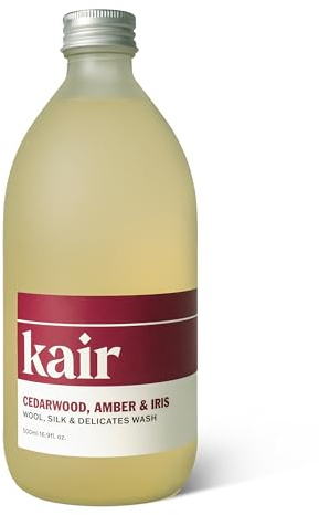 Kair Wool, Silk & Delicates Wash - Cedarwood, Amber & Iris | Plant-Based Laundry Detergent for Fine Fabrics, 16.9 Fl Oz, Vegan, Cruelty-Free, Biodegradable, Gentle Cleaning & Protection