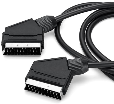 HENGBIRD Cavo Scart 2 Pezzi 1,5 m, 21 Pin Maschio a Maschio, Cavo Audio Video con presa scart per TV, Lettore DVD, Ricevitore e Videoregistratore