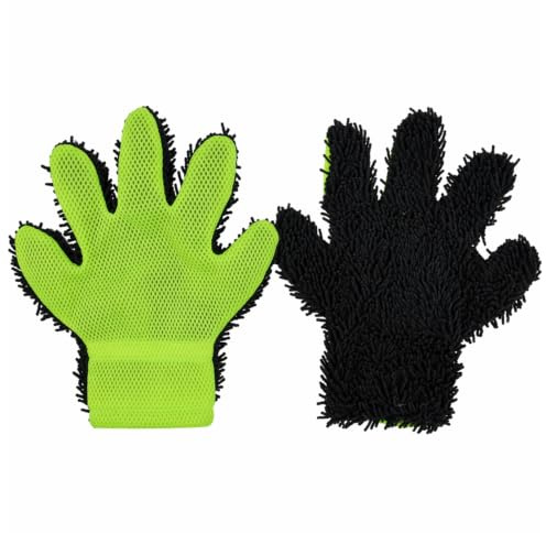 Premium Microfiber Car Wash Mitt Scratch-Free Super Absorbent Car Cleaning | Glove for Washing and Detailing, Lint-Free Wash Mitt for Car Washing, Auto Car Care Accessories