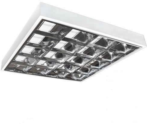 LED Rasterleuchte Empty 4x60cm T8 Anbau Bürolampe Aluraster