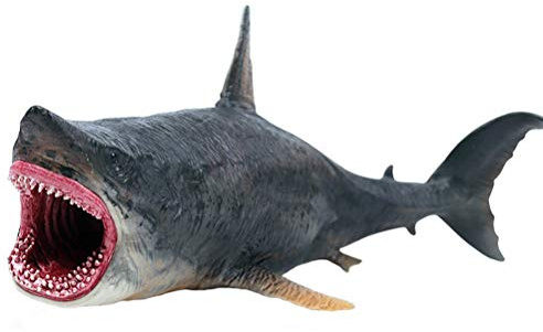 FLORMOON Megalodon Toys, Statuetta di animali realistici di squalo per cuciture di apprendimento educativo, collezione, regalo di Natale di compleanno per bambini