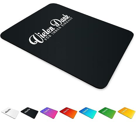 WIRKSAMWERBEN Zahlmatte Thekenauflage, schwarz bedruckt, rutsch- & kratzfest, unzerbrechliche Zahlteller- Alternative