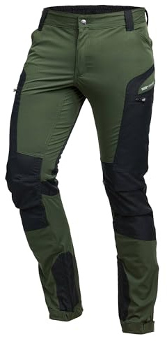 PUMA Workwear Pro-One Wanderhose Herren - Robuste Outdoor Hosen für Herren - Mit verstärktem Nylon für Langlebigkeit - Trekkinghose mit 4-Wege-Stretch - Verstellbarer Knopfleiste - M - Oliv