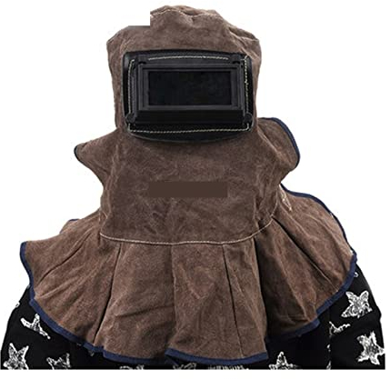 Svetsmask, Svetshjälm,Läder Svetsarbete Läder Svetshjälm Mask Solar Flip Cover Lins Andas Läder Svets Ansiktsmask Huva Svetsare Säkerhetsskydd Hjälm Läder Svetstillbehör (Color : Ckb 3001)