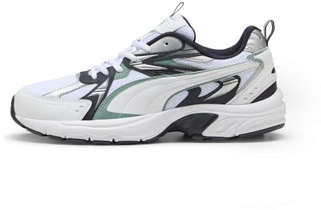 PUMA Unisex MILENIO TECH sneakers, vit-grön måne-ny marin, 8 UK, Puma vit grön måne ny marin, 42 EU