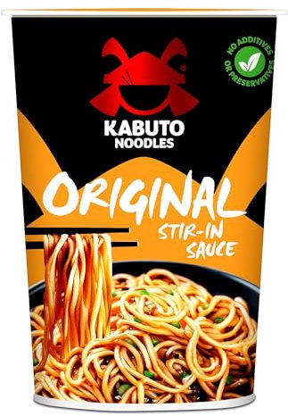 Kabuto Noodles Original Stir-In Wok Style 6 x 90g | Premium Instant Noodles | Authentic Asian Flavour | Vegetarian & Made with all Natural Ingredients | Gourmet - B-Corp