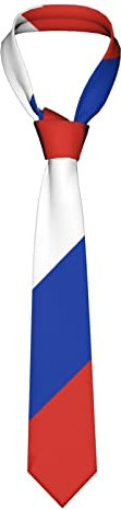 Satin Krawatte Russland-Flagge Russen, Hochzeitskrawatte Graziös Tie Formelle Krawattenschal Für Büro Hochzeit Festliche