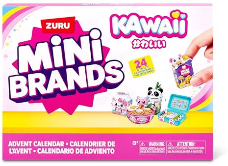 Mini Brands Kawaii Advent Calendar by ZURU, Collectible Seaonal Toys for Girls
