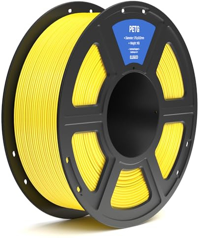 ELEGOO PETG Filament 1,75 mm Gelb 1 KG, 3D-Drucker-Filament, Maßgenauigkeit +/- 0,02 mm, 1-kg-Spule (2,2 lbs), Filament-3D-Druckmaterialien Passend für die Meisten 3D Printer