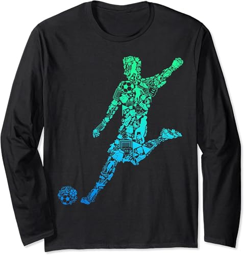 Soccer Player Football World Cup Soccer Fans Long Sleeve T-Shirt Multicolour