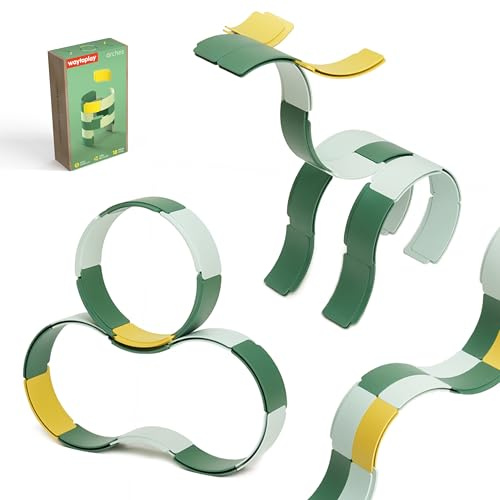 waytoplay Arches - Starter Set 18 Pieces from Toys – 100% Recycled Modular Building Toy - Made in Europe – Creative Open-Ended Play for Kids 3+