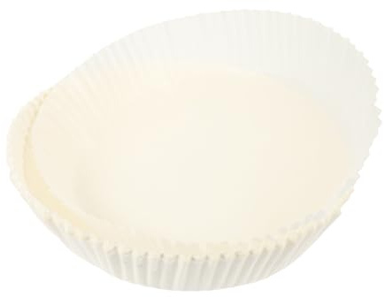 Veemoon Teglie di Carta da Forno Rotonde 20 Cm, 100 Pezzi, Antiolio per Friggitrice ad Aria, Ciotole di Carta Cucina per Barbecue e Forno, Rivestimento Antiaderente Uso Domestico