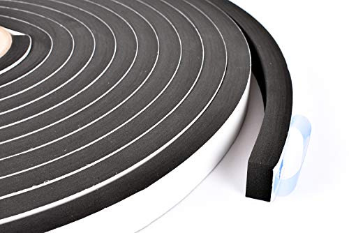 Sponge Neoprene Stripping W/Adhesive 3/4in Wide X 1/2in Thick X 25ft Long