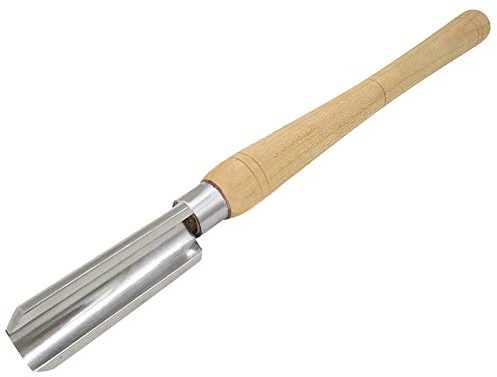 HSS Ébauche Gouge Tour Ciseau Outils De Tournage En Bois, Outils De Tournage Sur Bois Avec Poignée En Bois, Grattoir À Gouge Pour Amateur De Bois Ou Bricolage Ou Menuisier, Demi-Rond,120×50mm