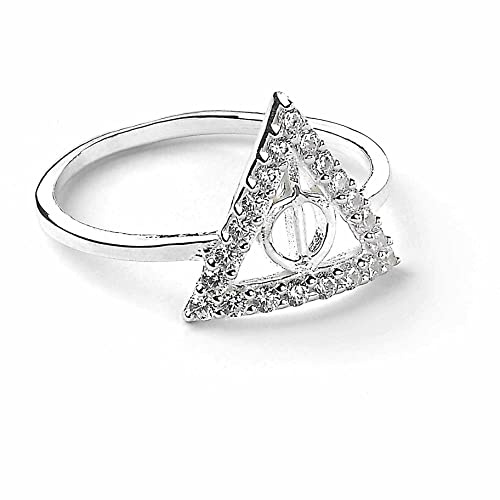 Carat Harry Potter, anello dei Doni della Morte (S), argento Sterling, cristalli, Argento sterling, Cristallo