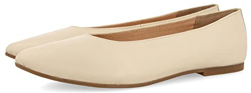 GIOSEPPO Ballerine Nere in Pelle con Punta Sottile per Donna slagelse, Biancaneve, 39 EU