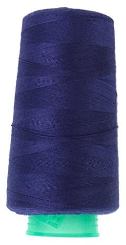 Tiuimk Filo da cucito in poliestere per jeans, 20S/2, 3000Y, blu navy scuro, ideale per denim e pelle