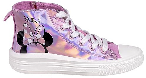 Disney Minnie Mouse Scarpe per Ragazze, Scarpe Sportive Classiche per Ragazza, Sneakers Alte Olografico, Regalo per Bambina, Taglie EU 30 a 34 (34)