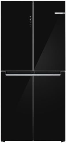 Bosch - KMC85LBEA série 4 - Réfrigérateur à porte française - 189,5 x 85,5 cm - Réfrigérateur de 324 l + congélateur de 223 l - NoFrost - Vita Fresh XXL pour plus frais - Façade en verre - Noir
