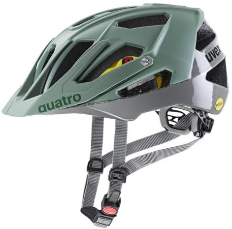 uvex Quatro cc MIPS - sicherer MTB-Helm für Damen und Herren - MIPS-Sysytem - waschbare Innenausstattung - Moss Rhino - 56-61 cm