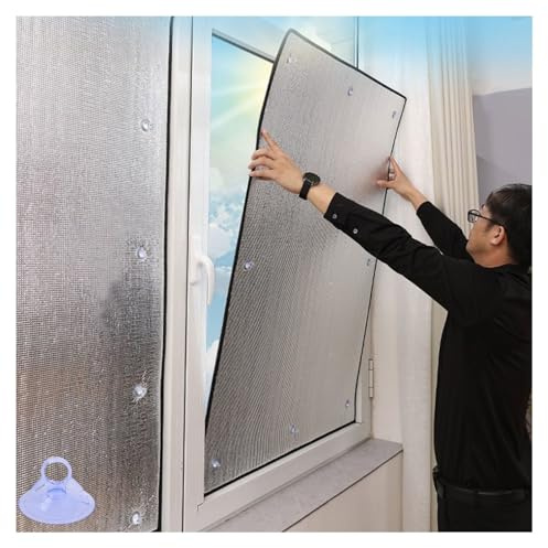 Pellicola Per Finestre Oscuranti Protezione Solare Privacy Per Vetro, Pellicola Isolamento Termico Riflettente Termico,Controllo Del Calore,Riflettente,Stanza Sole Vetri Anti UV(60x80cm)