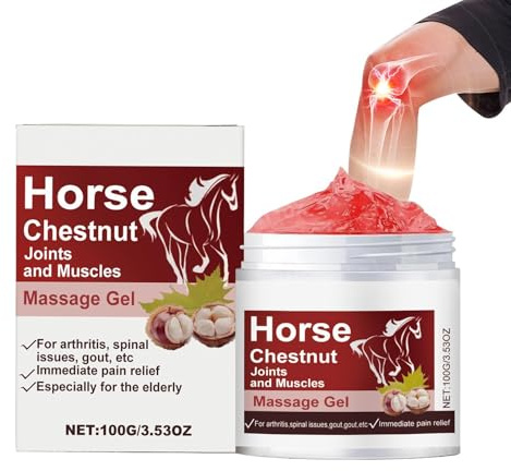 100g Horse Chestnut Joints and Muscles Massage Gel Extra Strong Warming Horse Balm Joint and Muscle Massages Gel Fast-Acting Gentle Massage Cream for Muscle Knee Neck Back Shoulder Hand