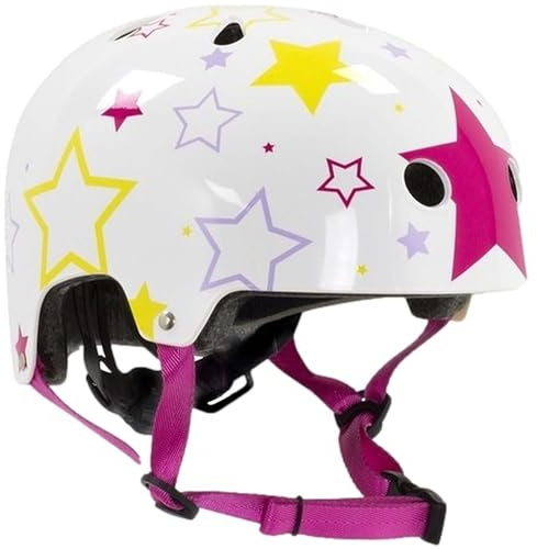 STATESIDE SKATES SFR Regolabile Kids Skate Casco Protezione Corporale per bambini, unisex, multicolore, bianco/rosa, 3XS/XS