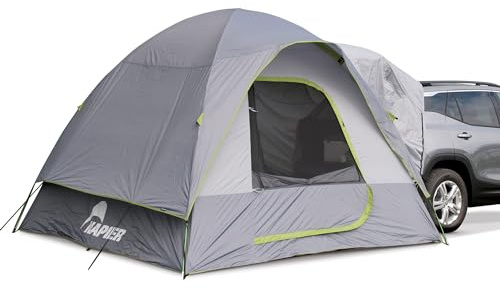 Napier Backroadz SUV Tent | 10' x 10' SUV Car Camping Tent | Fits All CUVs, SUVs, and Minivans​ | Sleeps 5 | Spacious, Durable, Easy Set-up | Gray/Green | Model 19100