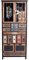 Hochkommode „Boston LOFT“ – Industrial Apothekerschrank | 20 Schubladen & Glastüren | Holz & Metall | Vitrine im Loft-Stil lof043 Palazzo Exklusiv