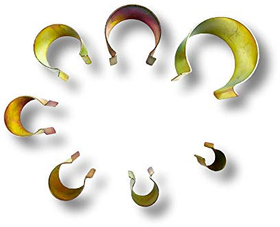 AGRI plus Gewächshausklammern 20 Stück | Folienhalter für Rundrohre | Verschiedene Durchmesser (15-55mm) | Sichere Folienbefestigung für Gewächshausfolie oder Strohvlies/Heuvlies