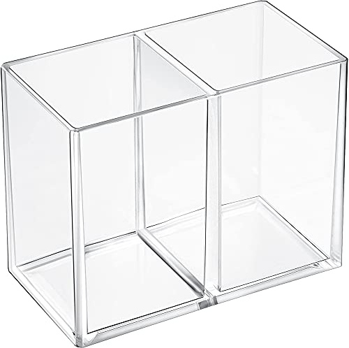 Aieraczy Organizador Escritorio, Portalápices, Portalapices con 2 Compartimentos, Soporte Para Lápices, Gran Capacidad, para Suministros de Oficina en Casa