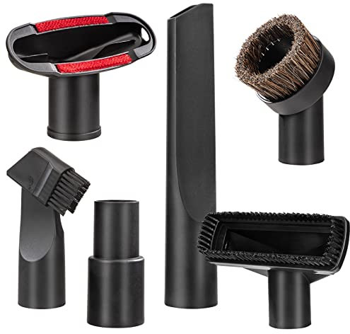 Staubsauger Düsen Set, 6 Teiliges Staubsauger Aufsätze Staubsaugerdüse Polsterdüse Fugendüse Möbelpinsel Adapters für Sauger 32mm und 35mm Durchmesser