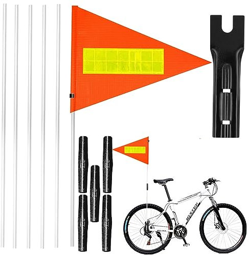 Fanion De Vélo, Fanion Vélo Enfant, 180 Cm Drapeau De Sécurité pour Vélo d'enfant Drapeau Haute Visibilité Accessoires Vélo pour Garçons Filles, Réglable Fanion Vélo Sécurité Fanion Vélo