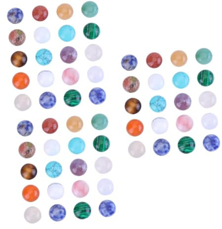 60 Stk Kuppel DIY Scrapbooking-Verzierungen Modepuppen fashion design mode design Schmuck Zeit Accessoires Edelsteinglas Runde Nudeln schmücken lange Verstreute Perlen Zubehör