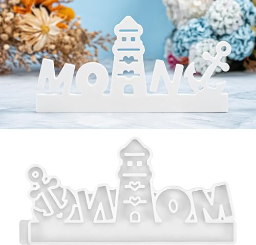 Maritime Leuchtturm Silikonform, Kerzenhalter Gießform für DIY Handwerk, ohne Kerzenständer (A)