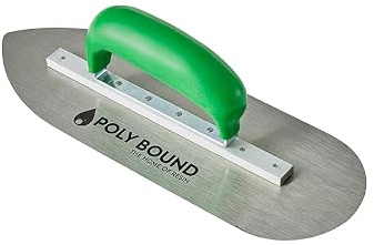 POLYBOUND The InFiller Finishing Trowel 300mmx100mm – Single Handle Stainless Steel Trowel with Comfortable Grip – Garden Trowel for Resin Driveways, Paths, Patios – Professional Grade Concrete Tools