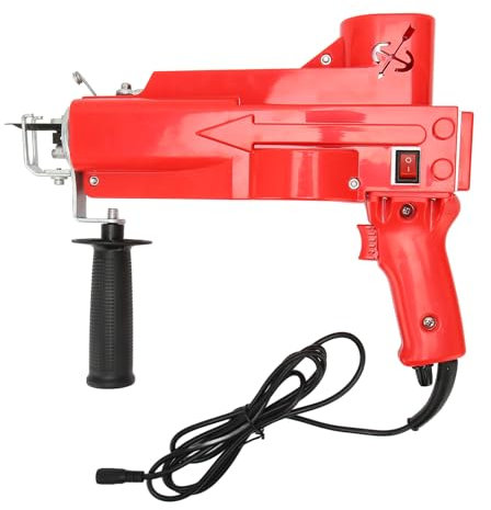 Macchina a Canna del Tappeto Elettrico, Facile da Installare la Macchina a Canna del Tappeto Elettrico Rosso da 100 240 V 40 Punti Al Secondo per la Tessitura (Spina europea)