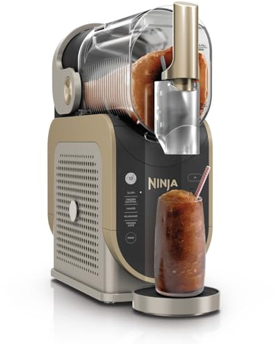 Ninja SLUSHi Máquina de Bebidas Heladas - Prepara Granizados, Cócteles Helados, Frappés, Batidos y Zumos Helados sin Hielo - Gran Capacidad - Piedra Dorada, FS301EUSTGD